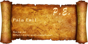 Pala Emil névjegykártya